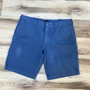 J Crew Shorts Mens 38 Blue Chino 10.5" Flat Front